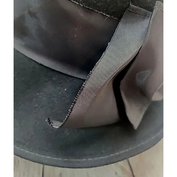 Vintage Bollman Importina Women's Fedora Style Hat One Size Bow Black Wool USA - Picture 6 of 9